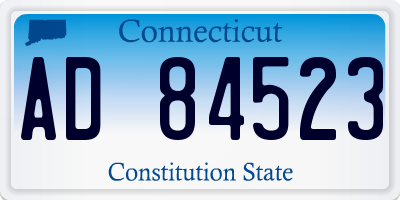 CT license plate AD84523