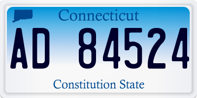 CT license plate AD84524