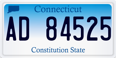 CT license plate AD84525
