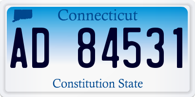 CT license plate AD84531