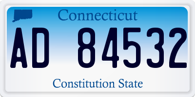 CT license plate AD84532