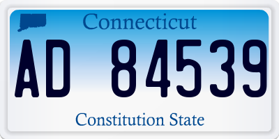 CT license plate AD84539