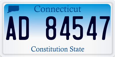 CT license plate AD84547
