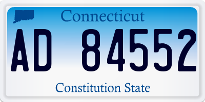 CT license plate AD84552