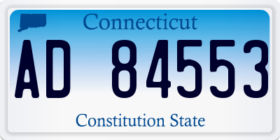 CT license plate AD84553
