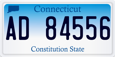 CT license plate AD84556