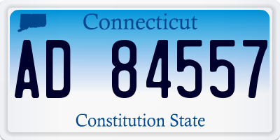 CT license plate AD84557