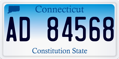 CT license plate AD84568