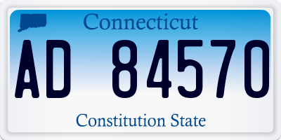CT license plate AD84570