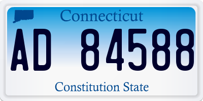 CT license plate AD84588