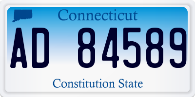 CT license plate AD84589