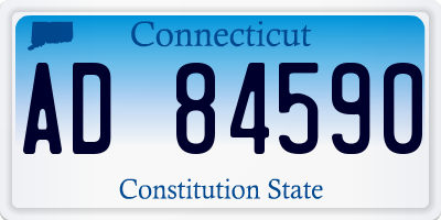 CT license plate AD84590