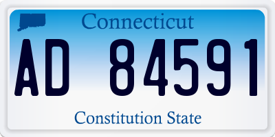 CT license plate AD84591