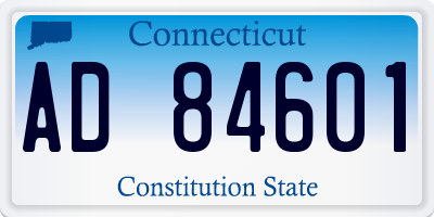 CT license plate AD84601