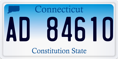 CT license plate AD84610