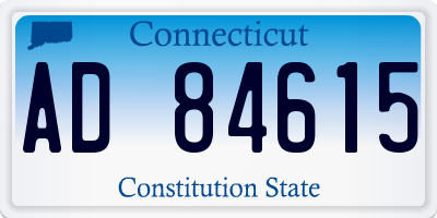 CT license plate AD84615