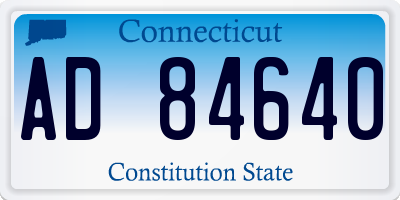 CT license plate AD84640