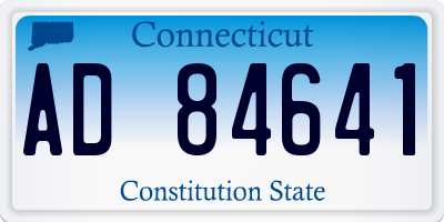 CT license plate AD84641