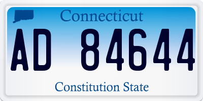 CT license plate AD84644