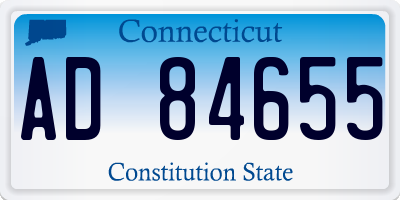 CT license plate AD84655