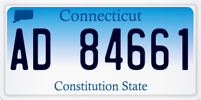 CT license plate AD84661