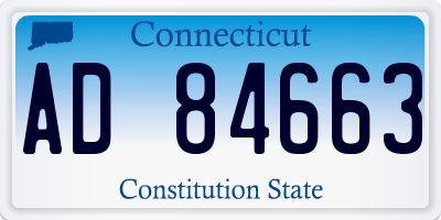 CT license plate AD84663