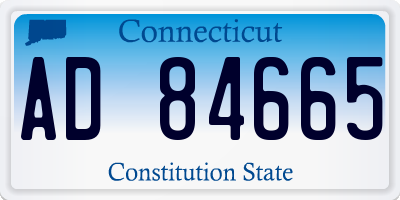 CT license plate AD84665