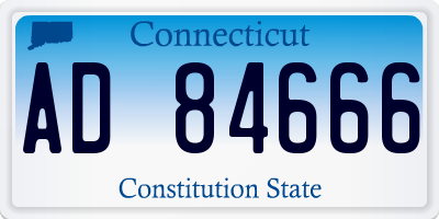 CT license plate AD84666