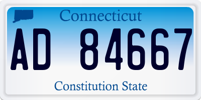 CT license plate AD84667