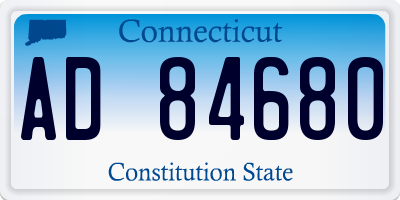 CT license plate AD84680