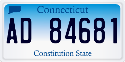 CT license plate AD84681