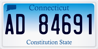 CT license plate AD84691