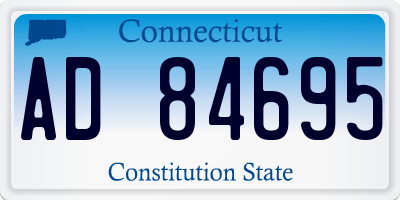 CT license plate AD84695