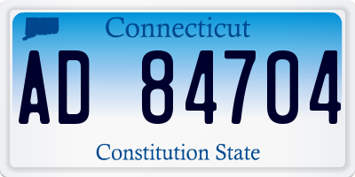 CT license plate AD84704
