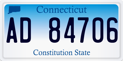 CT license plate AD84706