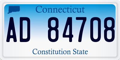 CT license plate AD84708