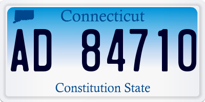 CT license plate AD84710
