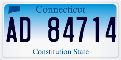 CT license plate AD84714