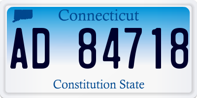 CT license plate AD84718