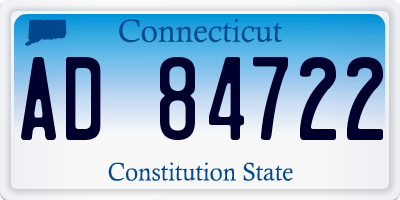 CT license plate AD84722