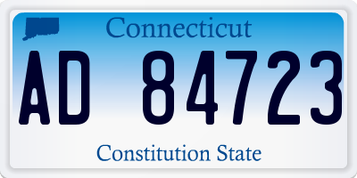 CT license plate AD84723
