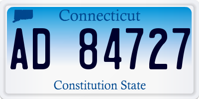 CT license plate AD84727