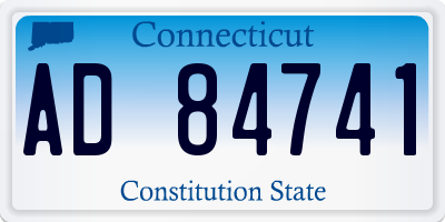 CT license plate AD84741