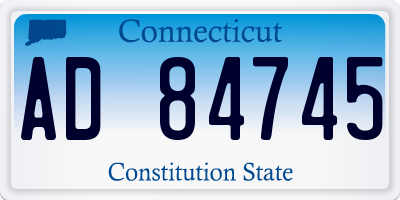 CT license plate AD84745