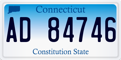 CT license plate AD84746