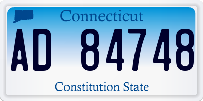 CT license plate AD84748