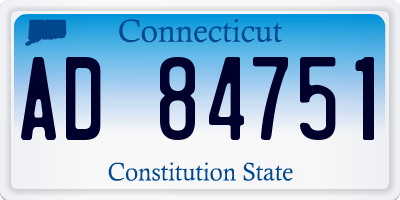 CT license plate AD84751
