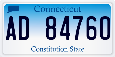 CT license plate AD84760