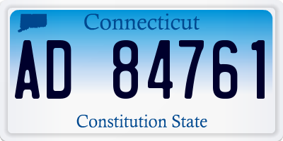 CT license plate AD84761
