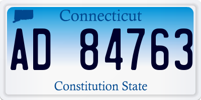 CT license plate AD84763